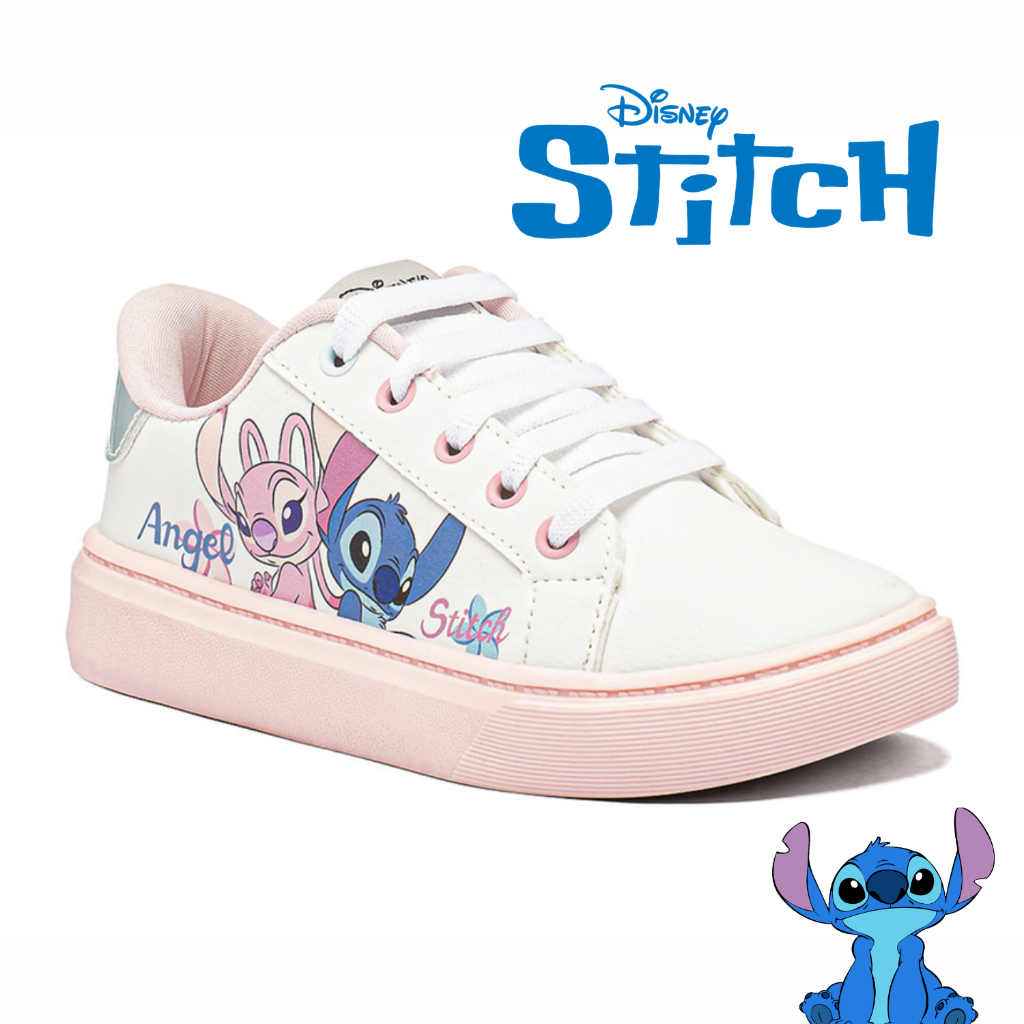 Tênis Juvenil Disney Stitch Angel Original Escolar Leve Resistente em Oferta na Shopee