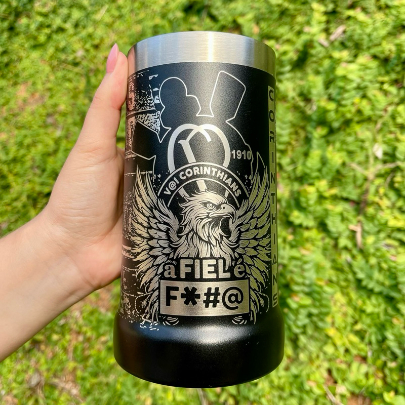 Caneca de Chopp CORINTHIANS FIEL em Aço Inox 710ml – Térmica com Arte 360º Gravada em Oferta na Shopee
