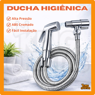 Ducha Higiênica Cromada para Banheiro em Aço Inox e Abs em Oferta na Shopee