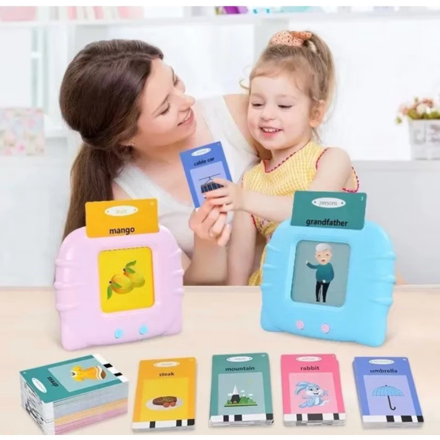 Brinquedo Cartão Infantil Educativos Cartão Fala Inglês Português Dino Apraxia Autismo Alfabetização 224 Palavras