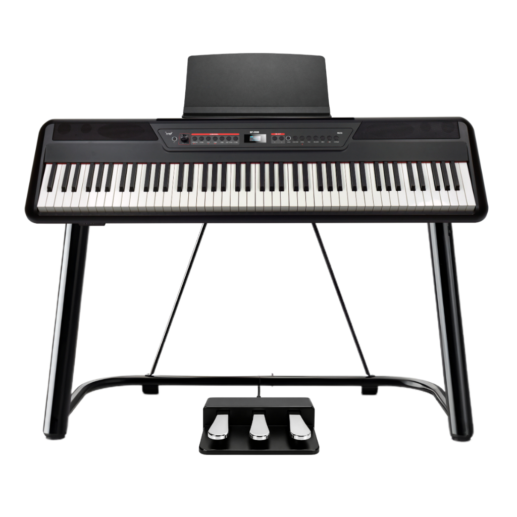 Kit Piano Digital Bravo Music Bp9900 88 Teclas Semi Pesadas + Suporte