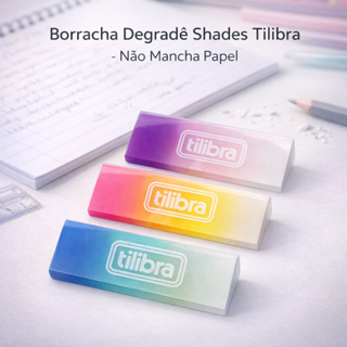 Borracha Degradê Shades Tilibra Escolar Macia Alta Precisão Não Mancha Papel Material Escolar Escritório em Oferta na Shopee