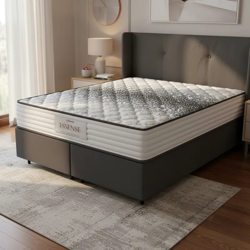 Cama Box com Colchão de Molas Ensacadas Double Face Essence Probel Queen 158cm