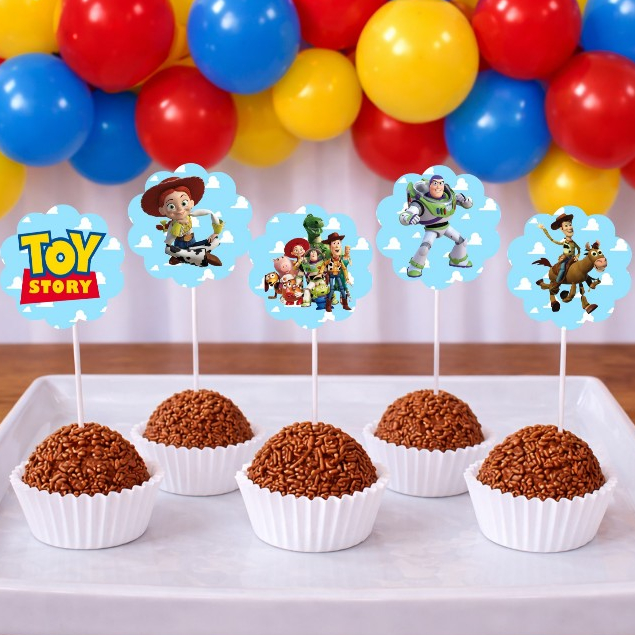 Topper de docinhos ou cupcake Toy Story/tags Toy Story/Festa Toy Story/