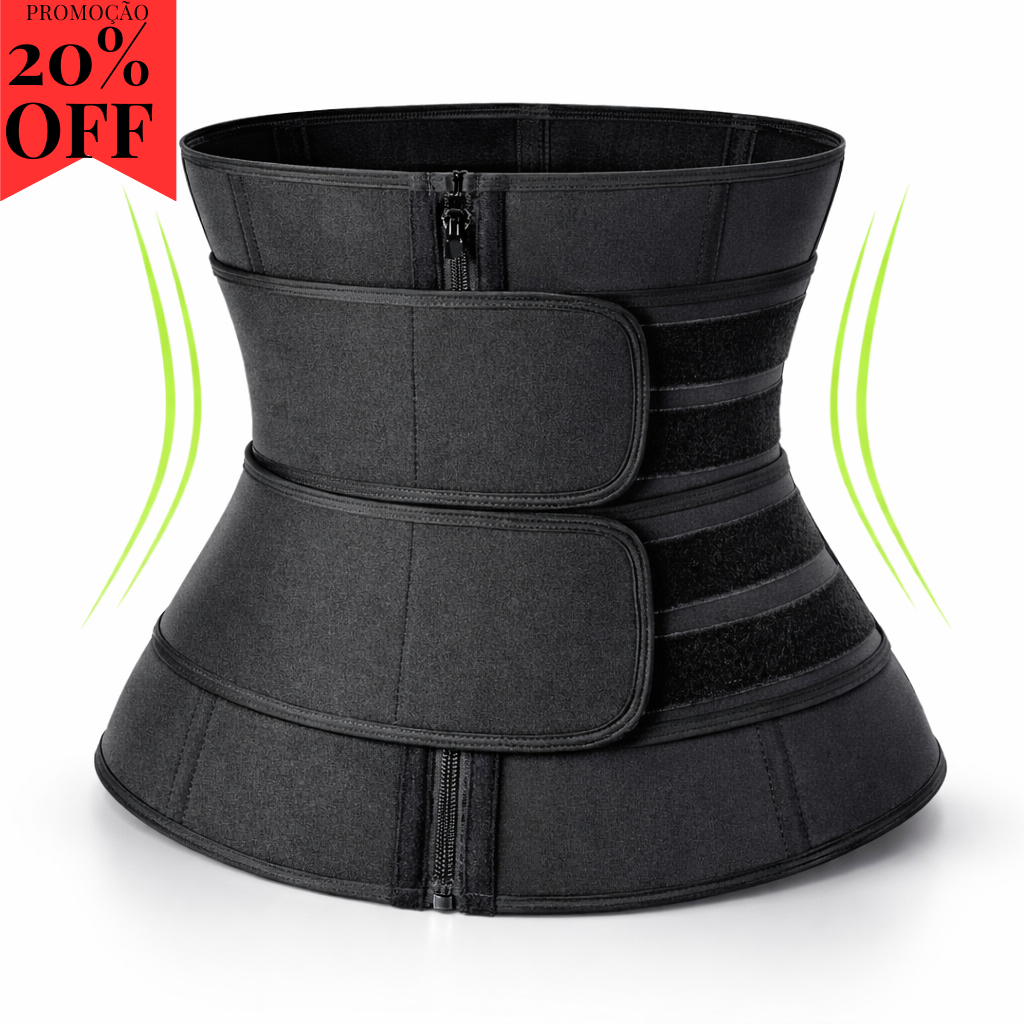 Cinta abdominal Modeladora Com Zíper Redutora Para Uso Diário Exercícios Em Academia Queima Gordura