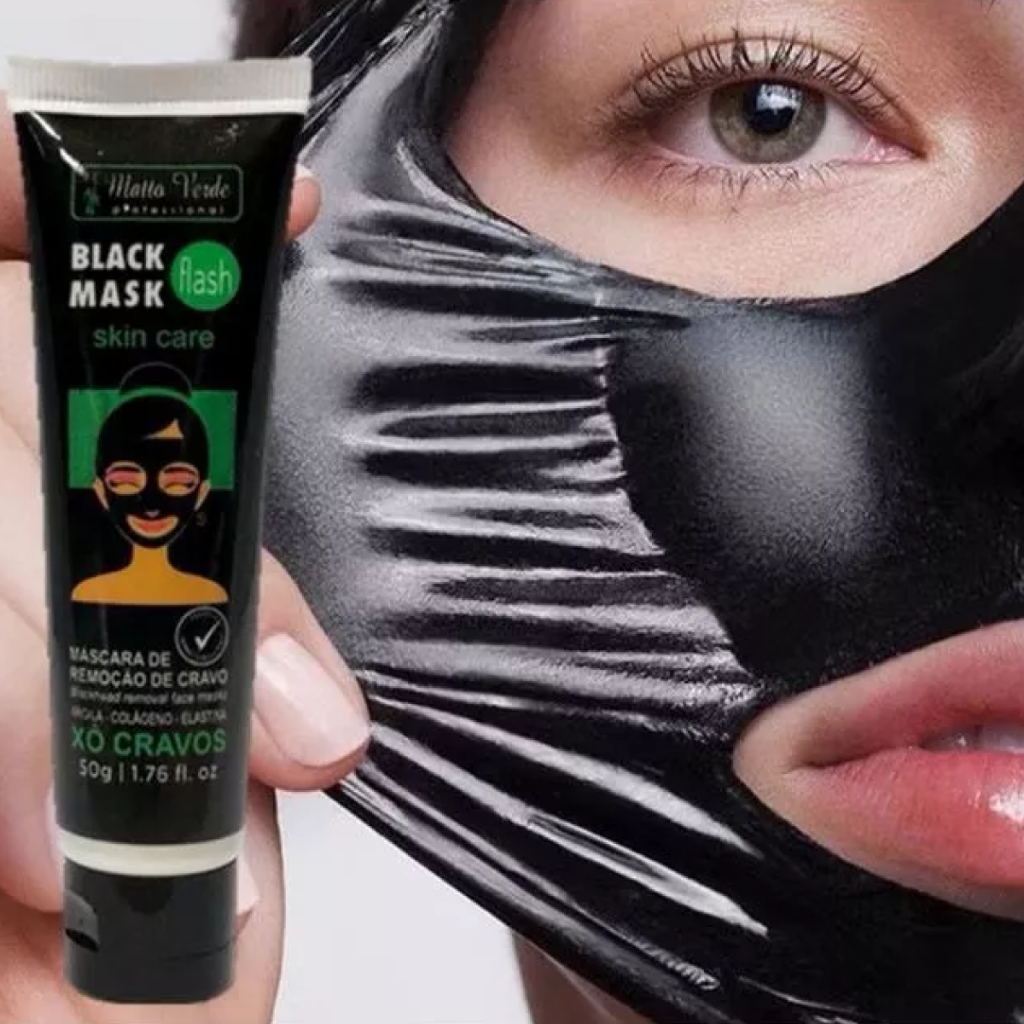 Mascara Preta Matto Verde Removedora de Cravos Skin Care Kit Com 2 e 3 Black Mask