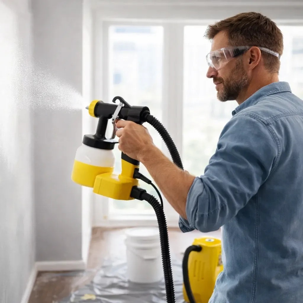 Pistola de Pintura e Pulverizadora Elétrica 450W HVLP 1,0 Litro EPP-450 220V EVALD