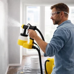 Pistola de Pintura e Pulverizadora Elétrica 450W HVLP 1,0 Litro EPP-450 220V EVALD