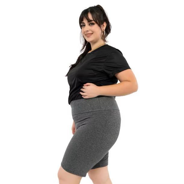 Short Legging Ciclista Feminino Academia Sem Transparencia Legging Plus Size G1 G2 G3 Em Suplex