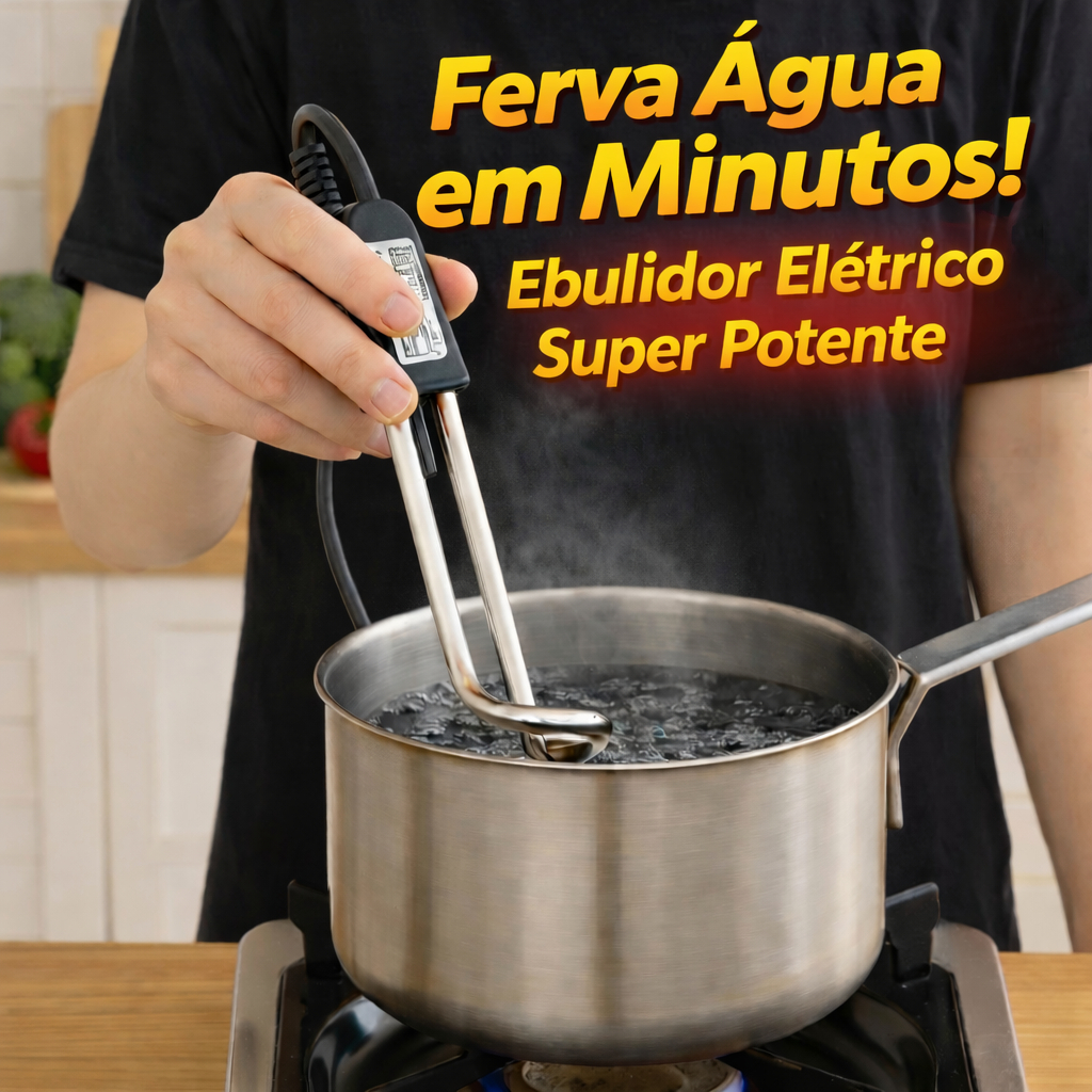 Ebulidor Eletrico Aquecedor Rapido Agua Chaleira 1000w 220v Portatil Ferver Cozinha Resistencia