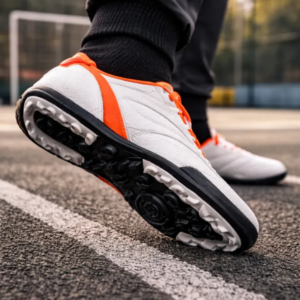 Tenis Marca Ravia Em Couro Legitimo Chuteira Society Leve Resistente Forte Jogar Futebol Peteca Volei