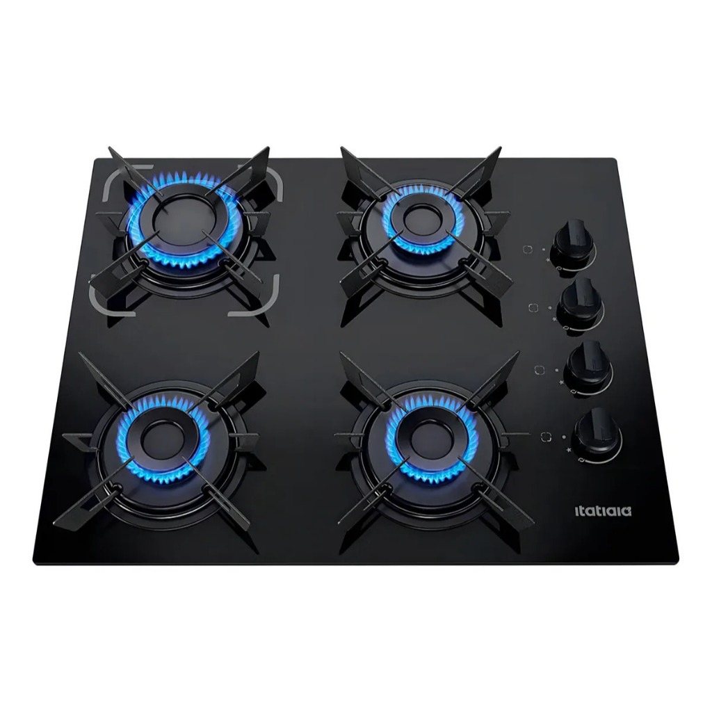 Imagem Cooktop Itatiaia Electra Plus a Gás 4 Bocas Preto 127v/220v