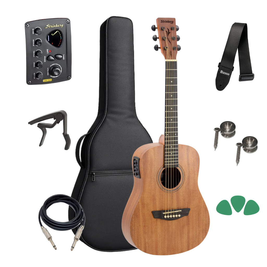 Violão Baby Strinberg Forest Fs2b Mgs Kit Capa Acessorios