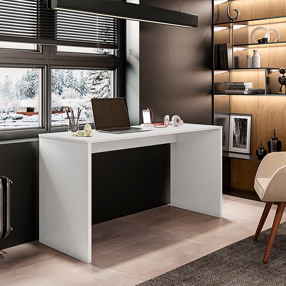 Escrivaninha Gávea 127cm Mesa para Computador Home Office Escritório Moderna Espaçosa Reforçada