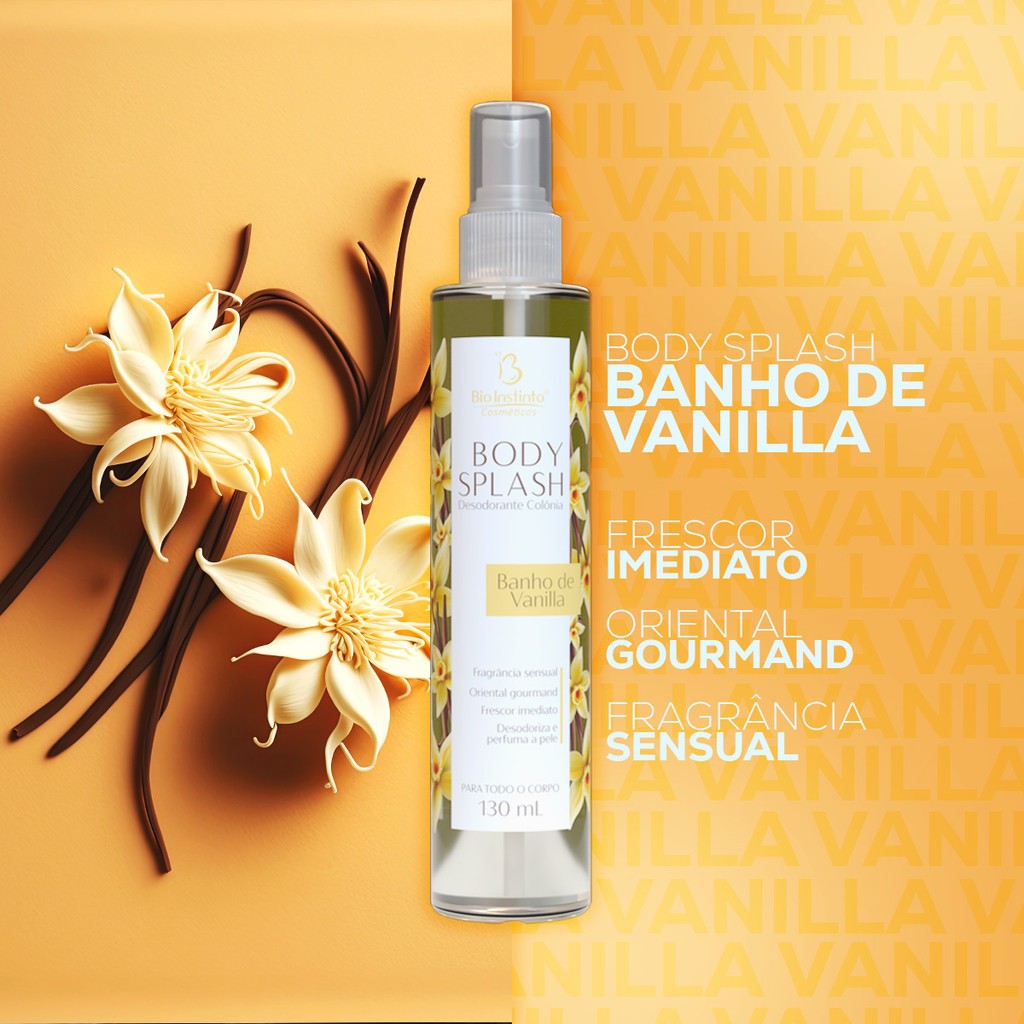 Desodorante Body Splash Banho de Vanilla Bio Instinto 130ml