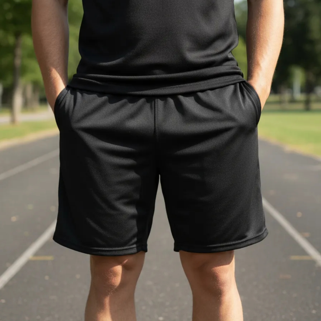 Calção masculino com bolso esportivo futebol preto praia academia musculação bermuda short corrida