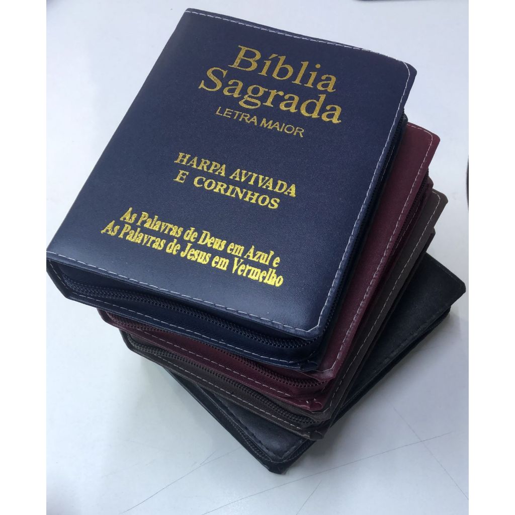 Bíblia Sagrada -Almeida Revista e Corrigida - Harpa e Corinhos - PDA e PJV  - Capas Zíper