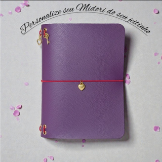 Capa de Caderno em Couro Sintético Midori A5 Personalizável em Oferta na Shopee