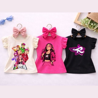 Blusas Infantil Menina Blogueirinha Fashion  Off Rosa Pink e Preta Estampas Emily Vick Moda Infantil em Oferta na Shopee