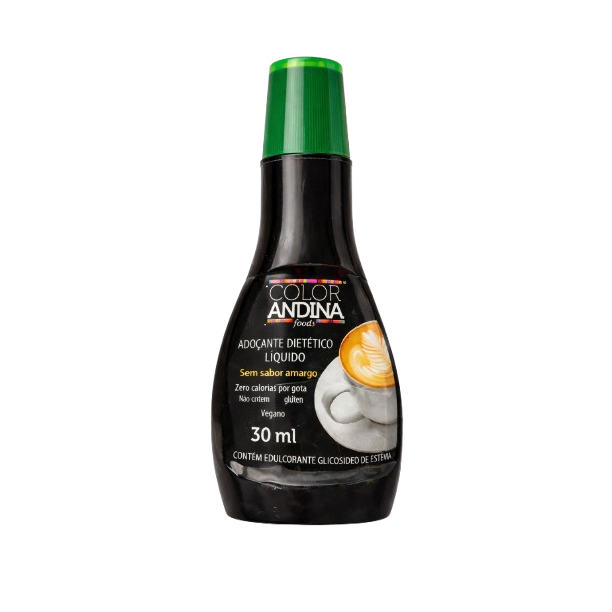 Adoçante Stevia Líquido 100% Natural Color Andina 30ml