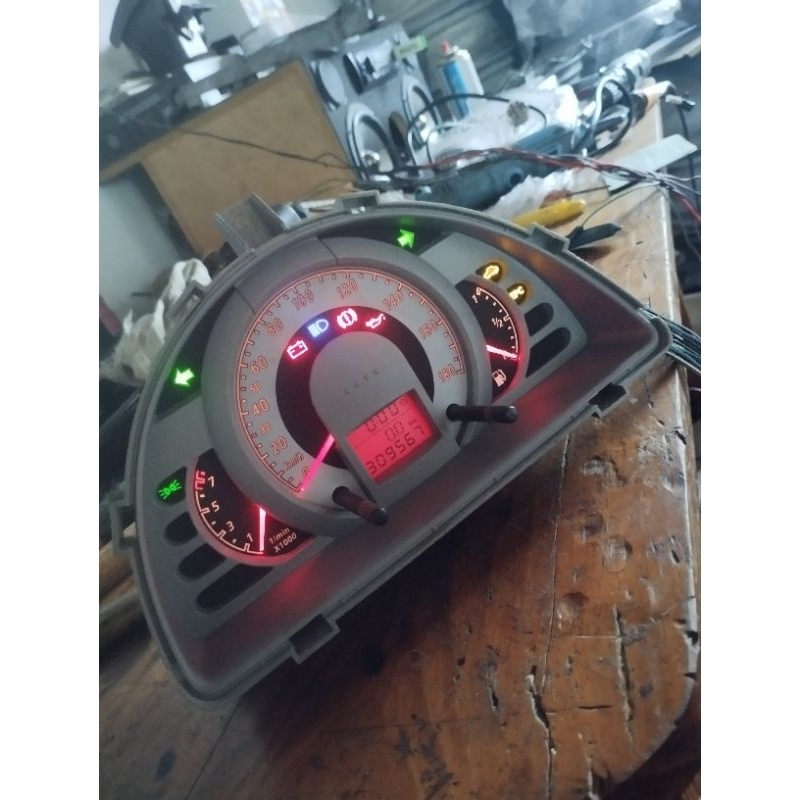 Painel Instrumentos Gol Parati Saveiro G4 1.6 2005 a 2014 Cinza Fundo Branco 220Km 7000Rpm Magnetti Marelli 5W0920840E