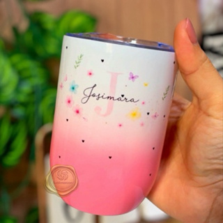 Copo oval térmico personalizado a vácuo com nome,profissão personalizado, copo  personalizado  com seu nome,  inicial em Oferta na Shopee