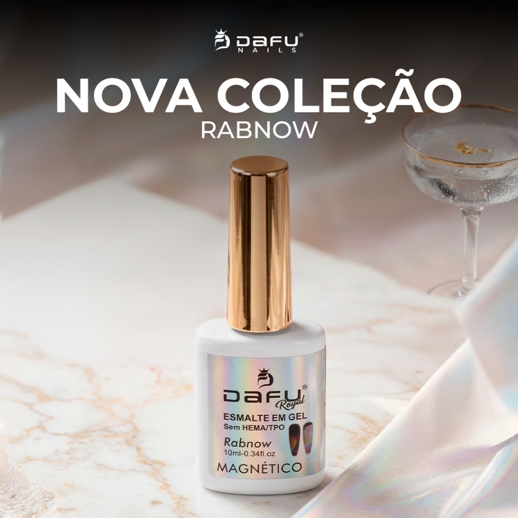 Esmalte Magnético Holográfico Dafu Royal Coleção Rabnow Efeito Cat Eyes Unitário Nail Sem TPO 10ml em Oferta na Shopee