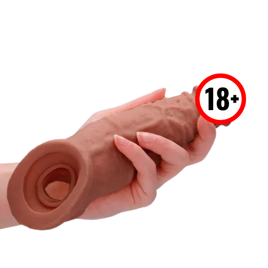 Capa Peniana Realista masculina 20cm Cyberskin Pele Morena em Oferta na Shopee