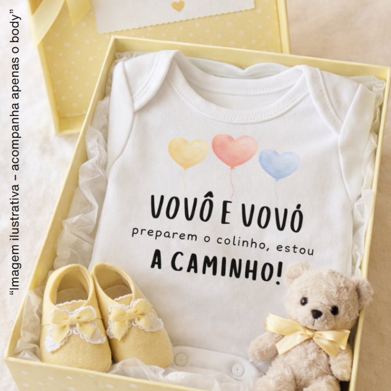 Body Anúncio Gravidez Vovô e Vovó Preparem o Colinho Estou a Caminho em Oferta na Shopee