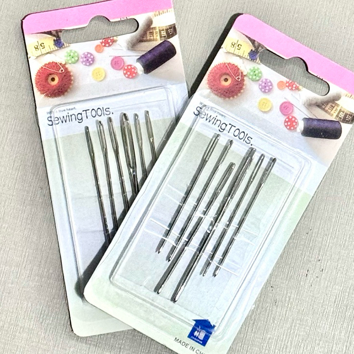 Agulhas Para Bordados Sem Ponta Kit 12 Agulha Ponto Cruz - Cor Níquel