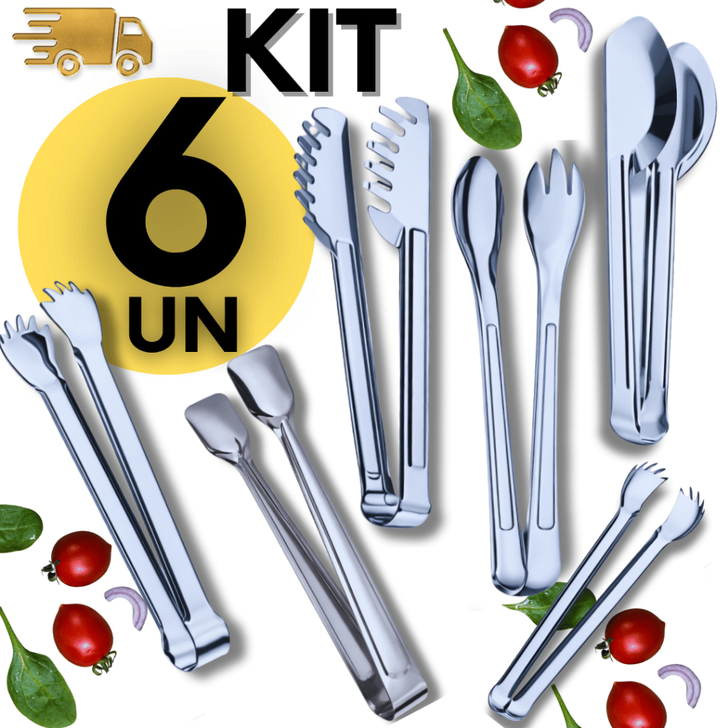 KIT Completo 06 und Pegador Pegadores Universal Salada Carne Churrasco Massas Frios Gelo Utilidades