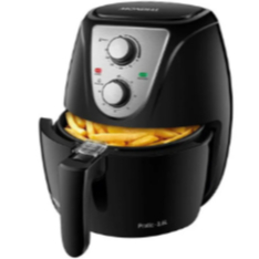 Fritadeira Eletrica Air Fryer Mondial Sem Óleo Pratic 1500w Af-36-bi Duraflon Preto/inox