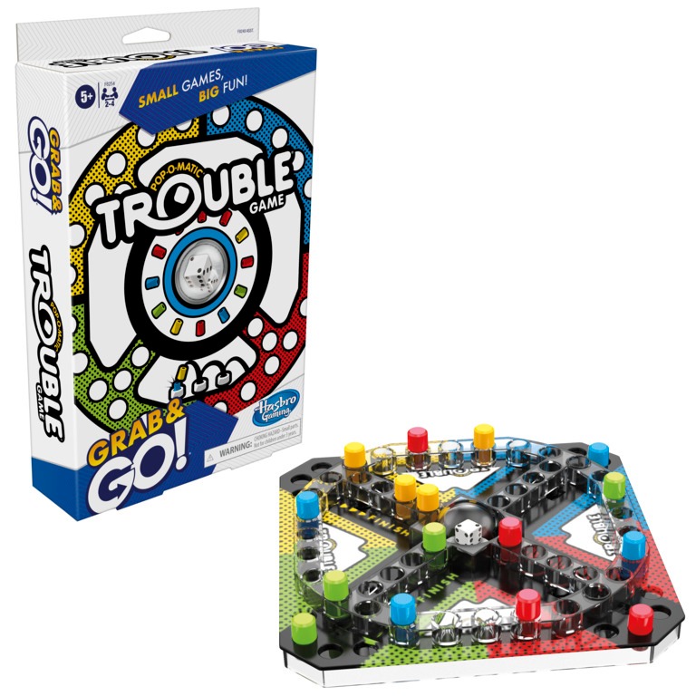Jogo de Tabuleiro Trouble Clássico Grab & Go! Hasbro F8254