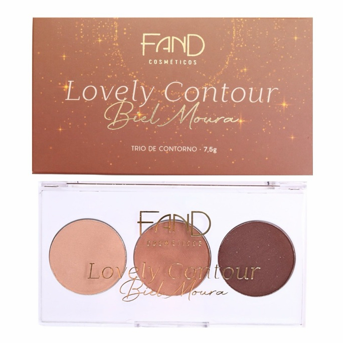 Paleta de Contorno Trio Lovely Contour by Biel Moura Fand Makeup