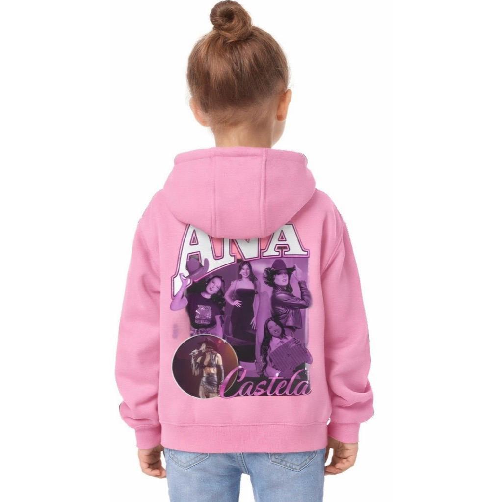 Moletom Infantil Unissex Cantora Ana Castela Com Bolso E Capuz