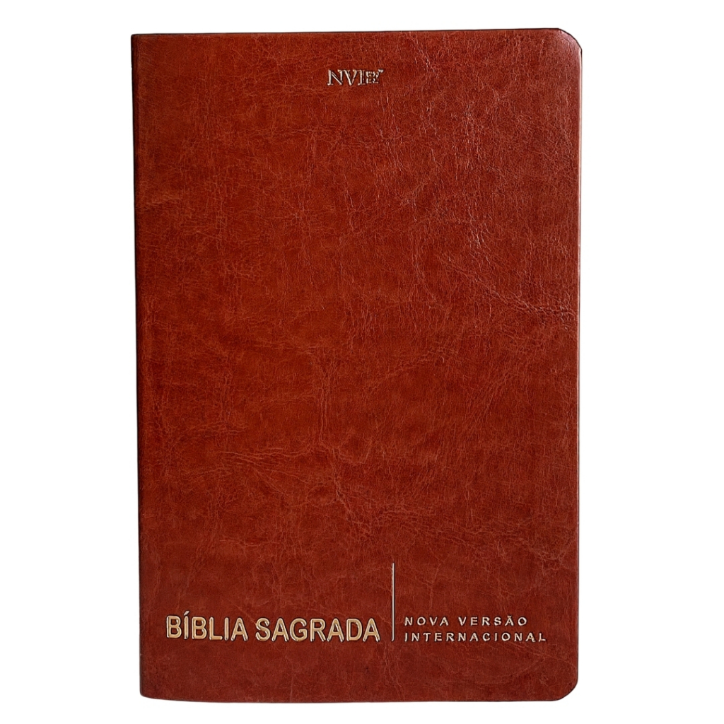 Bíblia Sagrada Slim Marrom Nvi Capa Luxo Vontade De Deus Presente Incrível