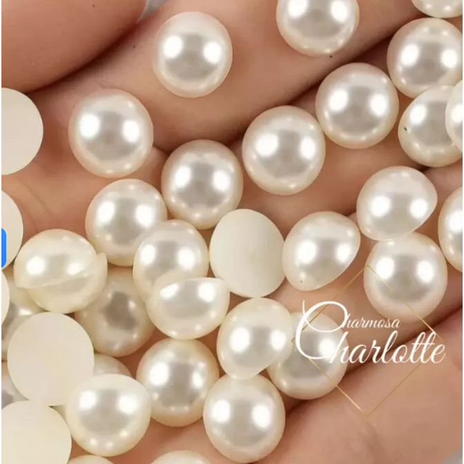 50 até 250 UNIDADES Meia Pérola 10mm ABS 1ª Linha Preta ou Creme Para Laços, Artesanato Customização em Oferta na Shopee