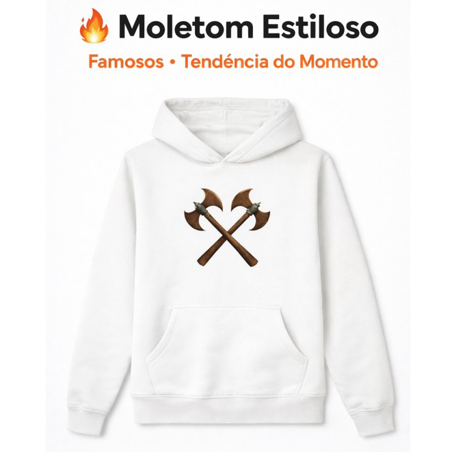 Moletom Machado Cruzado Viral | Estilo Usado por Famosos na TV | Hoodie Street Unissex