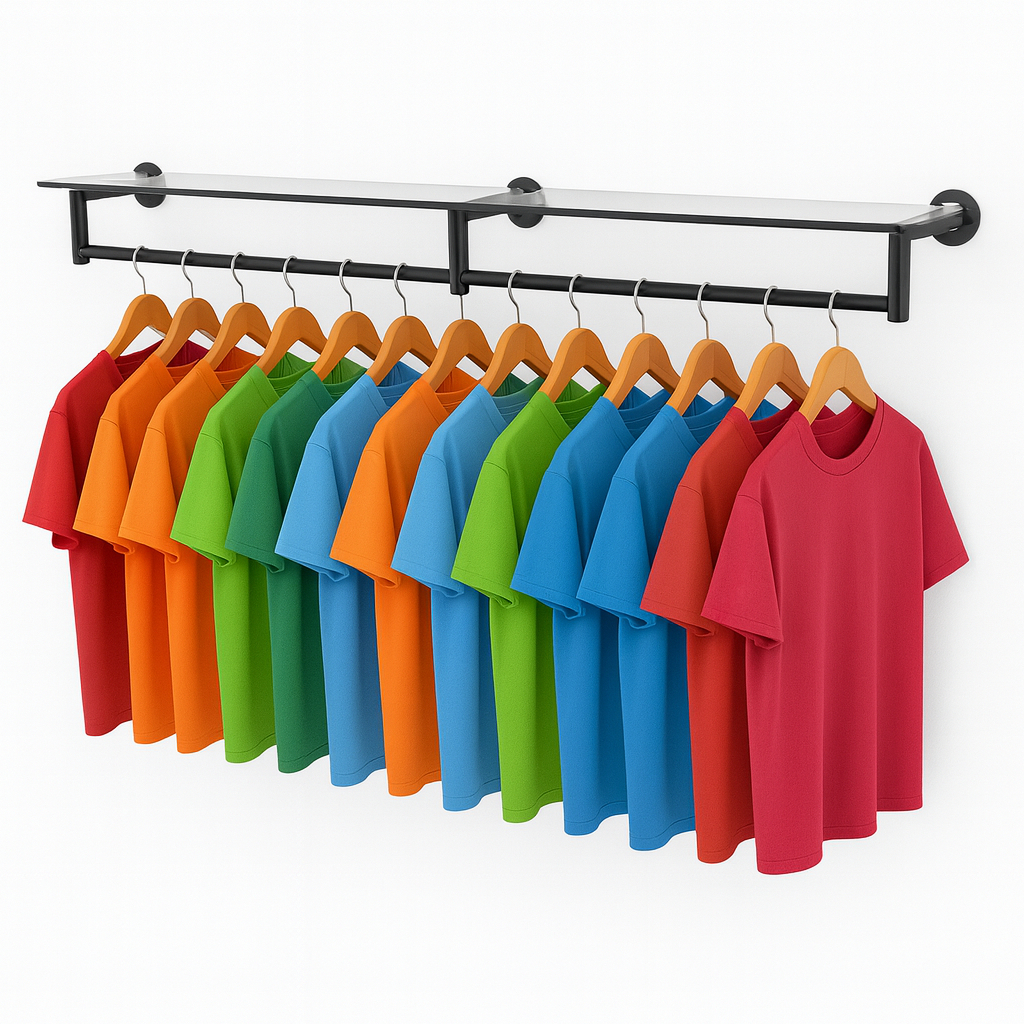 Arara para roupa Lojas - 2 metros Preto em Oferta na Shopee