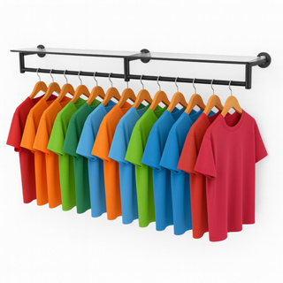 Arara para roupa Lojas - 2 metros Preto em Oferta na Shopee