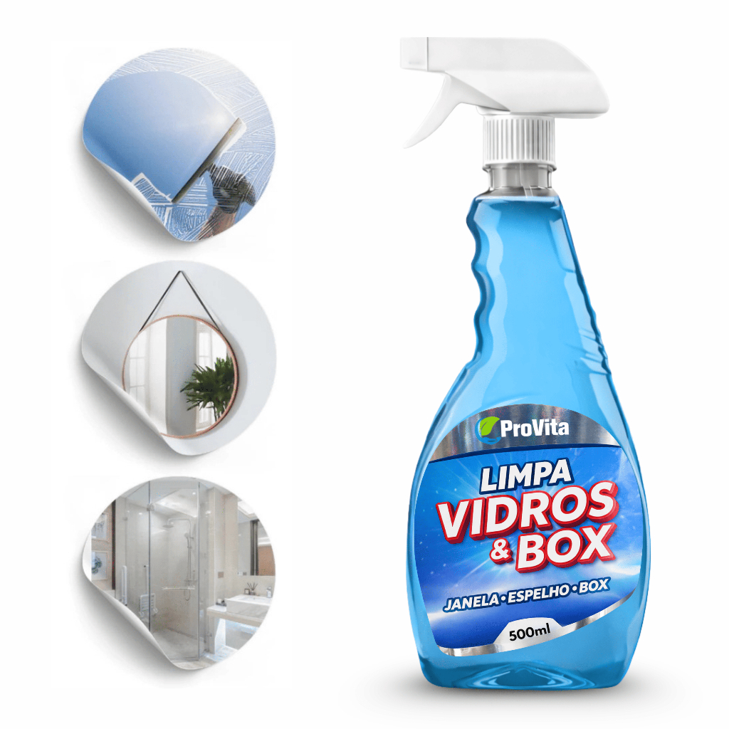 Limpa Vidros e Box ProVita 500ml – Limpeza, Brilho Sem Manchas para Janelas e Espelhos — imagem 2 de 2