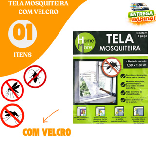 Tela Mosquiteira Janela Velcro Anti Mosquito Pernilongo Inseto Barata Rede Proteção Fácil Instalar em Oferta na Shopee