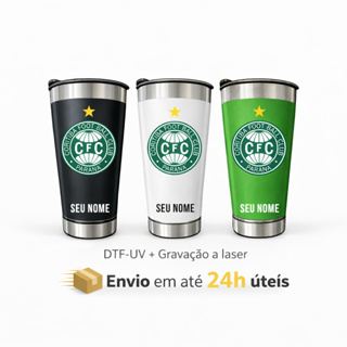 Copo Térmico inox 473ml Personalizado Time Coritiba - Presente Torcedor/Futebol em Oferta na Shopee