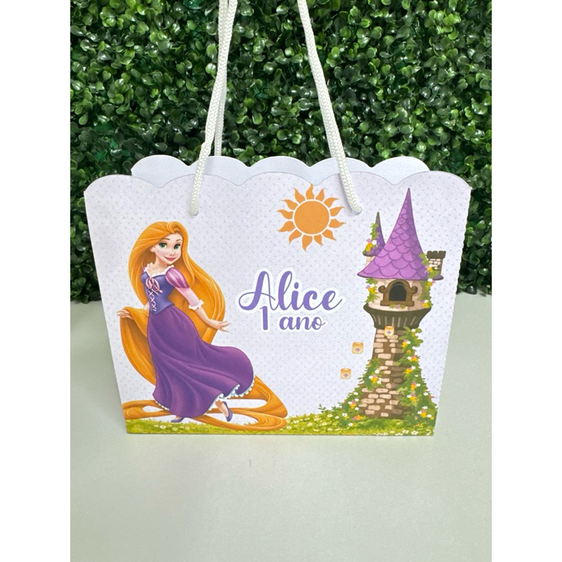 Sacolinha surpresa Rapunzel/ PEGUE E MONTE/ lembrancinhas Rapunzel/ personalizados Rapunzel/ aniversário/ festa infantil