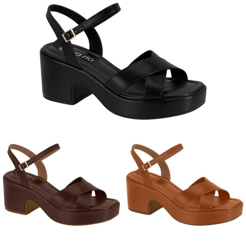 Sandália Anabela Feminina Meia Pata Conforto Beira Rio Plataforma 8517206 em Oferta na Shopee