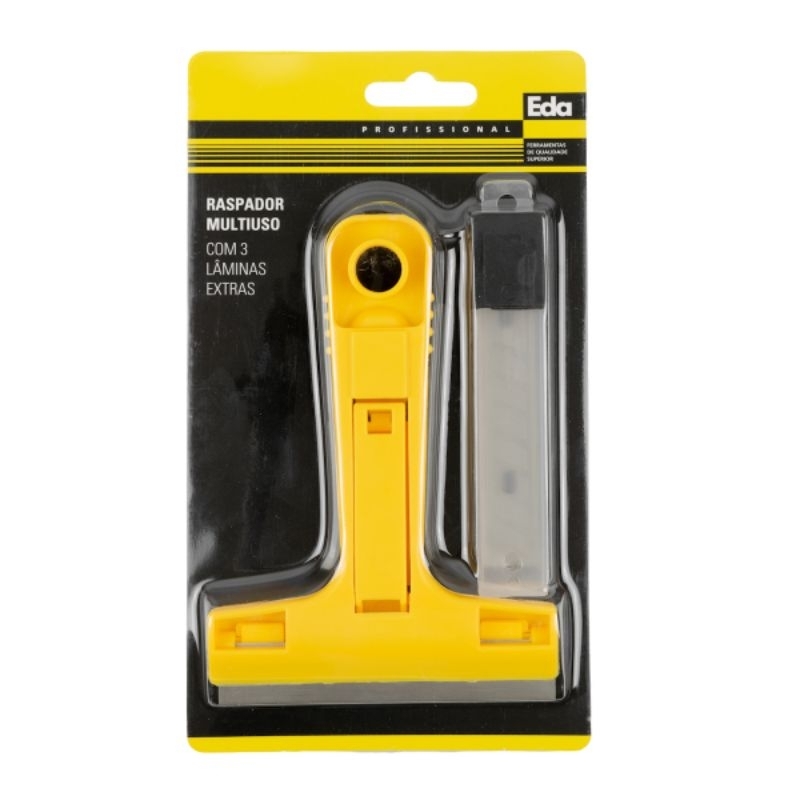 Kit com Raspadores Multiuso Para Limpar Box Com 3 ou 6 Lâminas Vidro Piso Cerâmica Azulejo