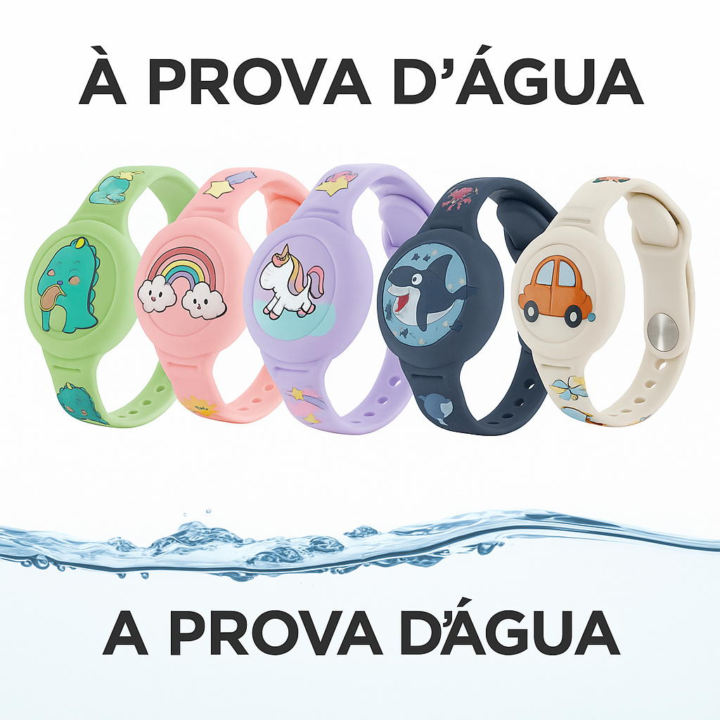 Pulseira Para AirTag Infantil Localizador Rastreador Gps Prova D'água Impermeável