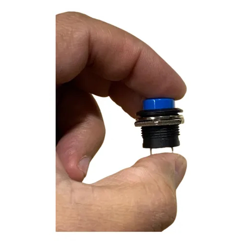 Kit 10x Botão Push Button Azul R13-507 Chave Liga Desliga Painel Start