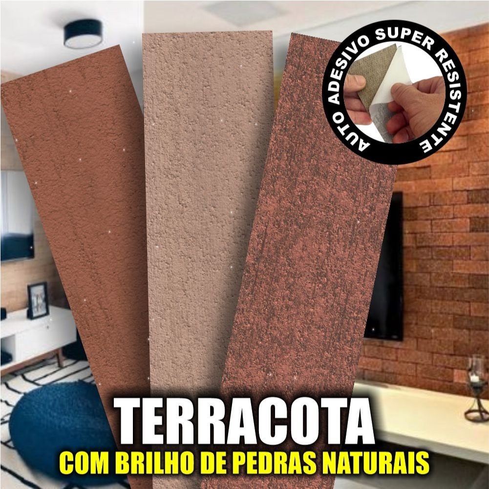 Kit 29 placas 3d Tijolinho Autocolante de Pedra natural Flexível em Oferta na Shopee