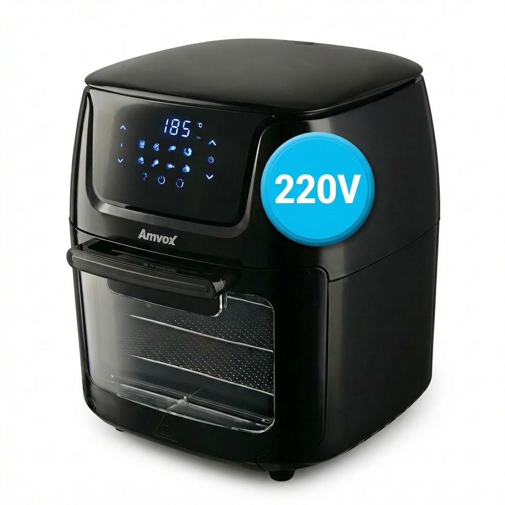 Fritadeira Elétrica Sem Óleo Air Fryer Forno Digital Amvox 12L 1700W Painel 220V - Grande Capacidade
